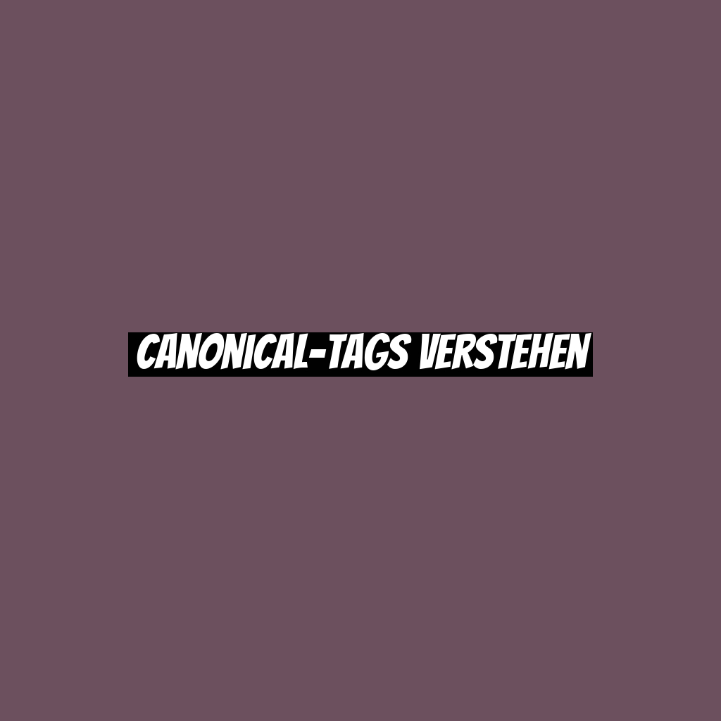 Canonical-Tags verstehen